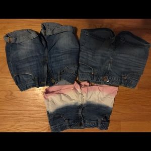 Girls jean shorts bundle size 7/8